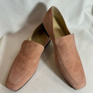 BANANA REPUBLIC Sz 7.5 Slip On Square Toe Suede Made in Italy Loafers NEW W/ TAG